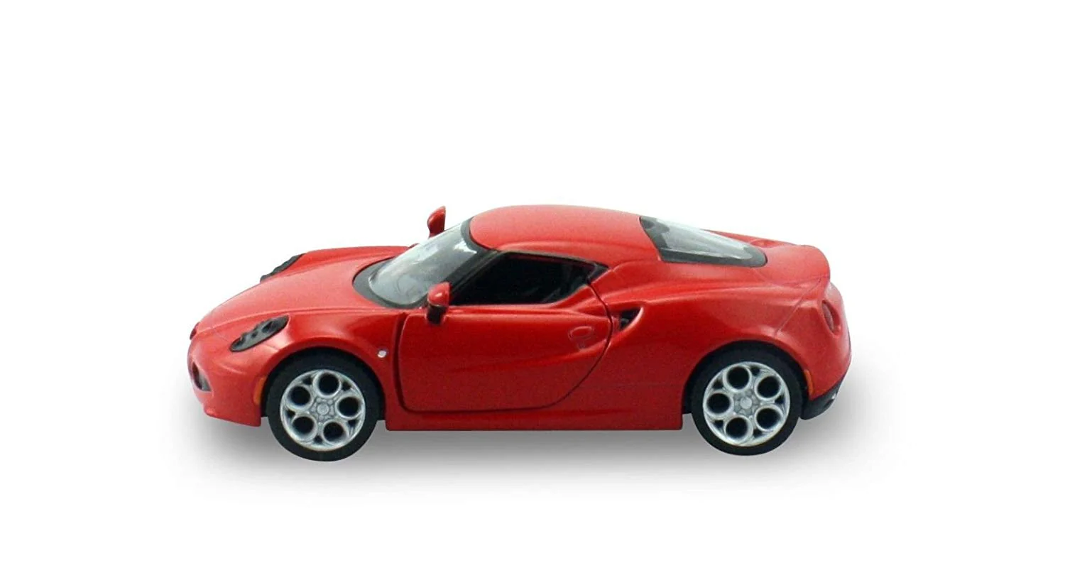 2013 Alfa Romeo 4C Red 5" Diecast Model Pullback - Kinsmart - KT5366RD - Image 3