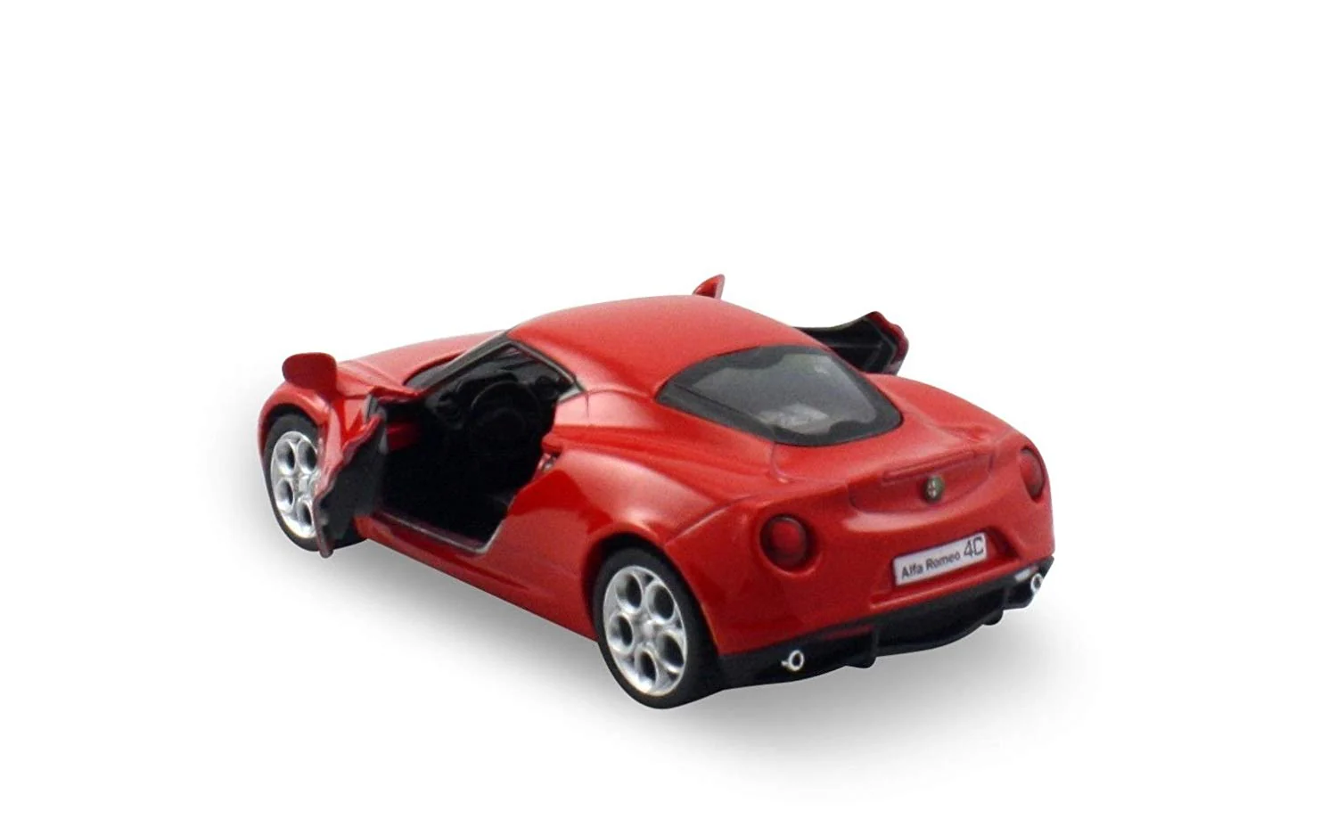 2013 Alfa Romeo 4C Red 5" Diecast Model Pullback - Kinsmart - KT5366RD - Image 4