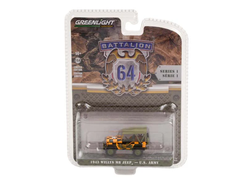 CHASE 1943 Willys MB Jeep - U.S. Army Follow Me Jeep (Battalion 64) Series 1 Diecast 1:64 Scale Model - Greenlight 61010D - Image 3