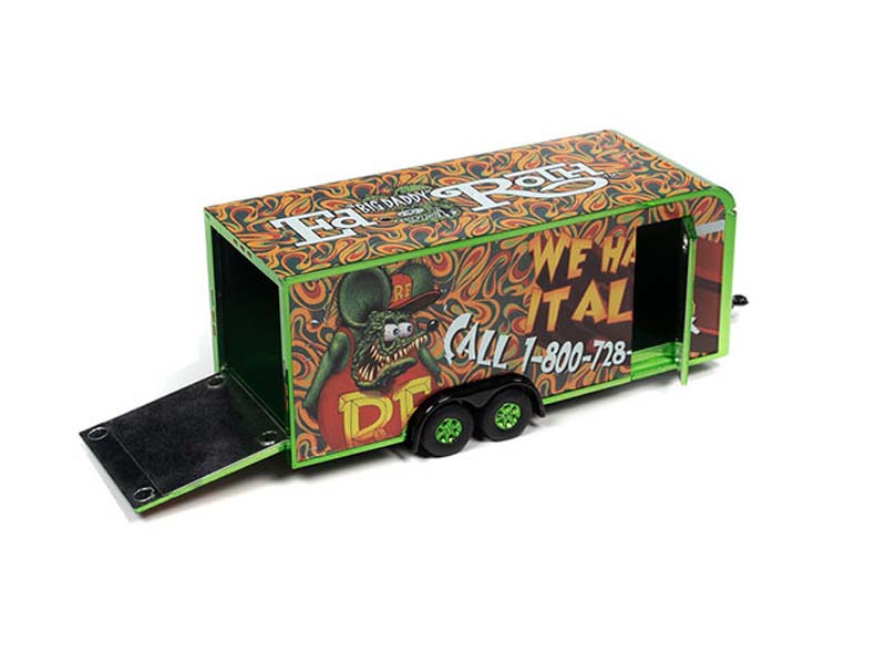 CHASE Enclosed Trailer - Rat Fink Diecast 1:64 Scale Model - Auto World AWSP106 - Image 3