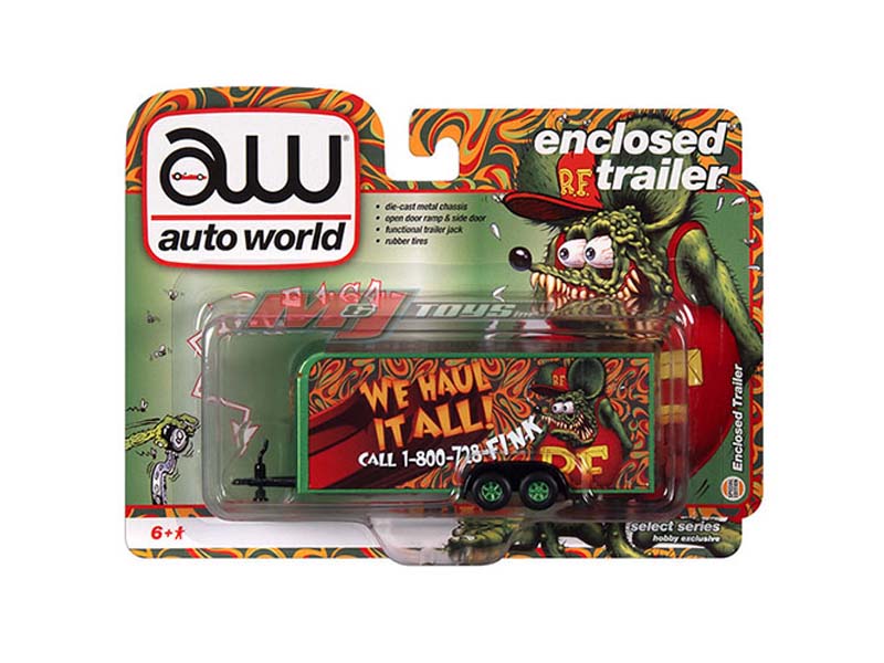 CHASE Enclosed Trailer - Rat Fink Diecast 1:64 Scale Model - Auto World AWSP106 - Image 4