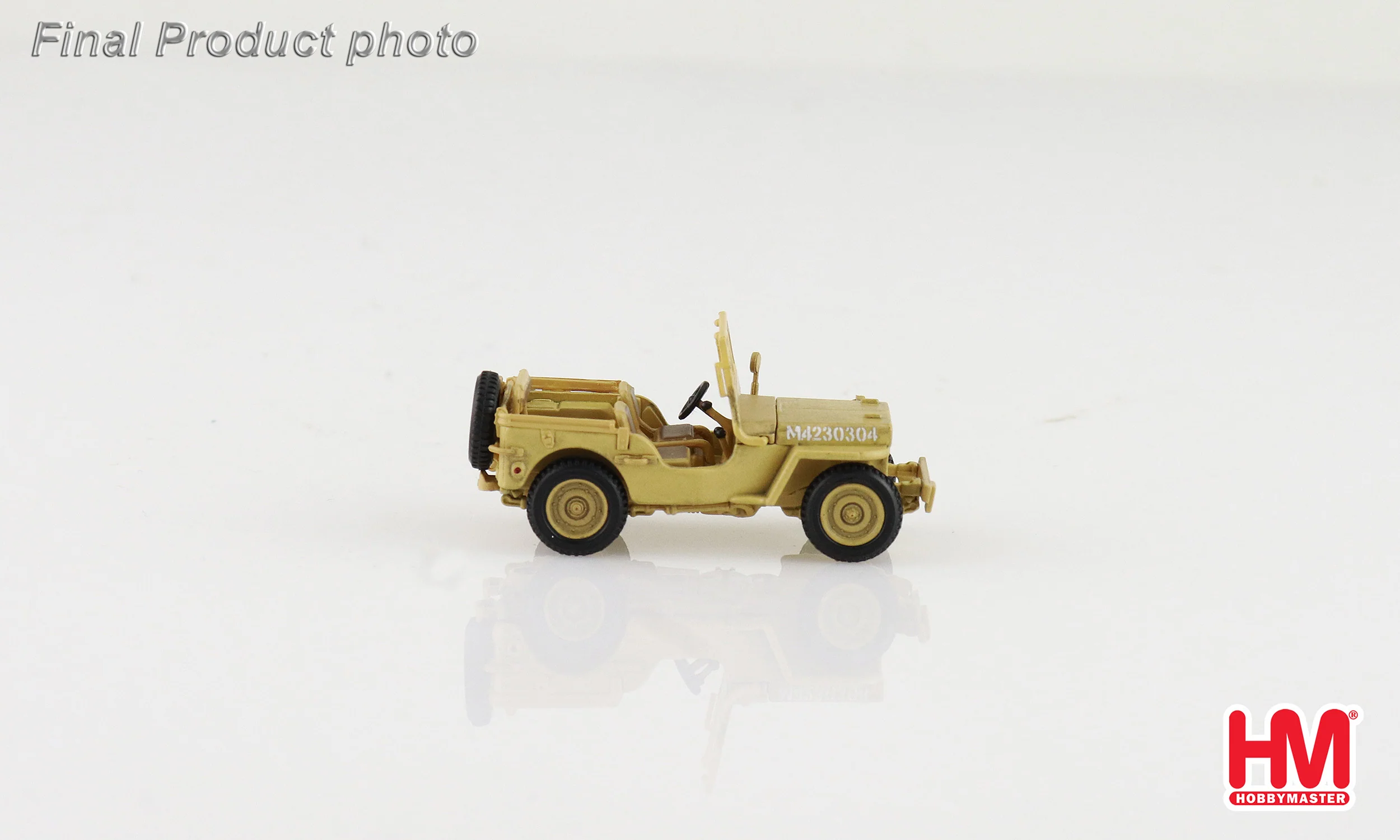 U.S. 1/4 Ton Military Vehicle - British 8th Army 1943 Gen. Bernard Montgomery Diecast 1:72 Scale Model - Hobby Master HG4217 - Image 3