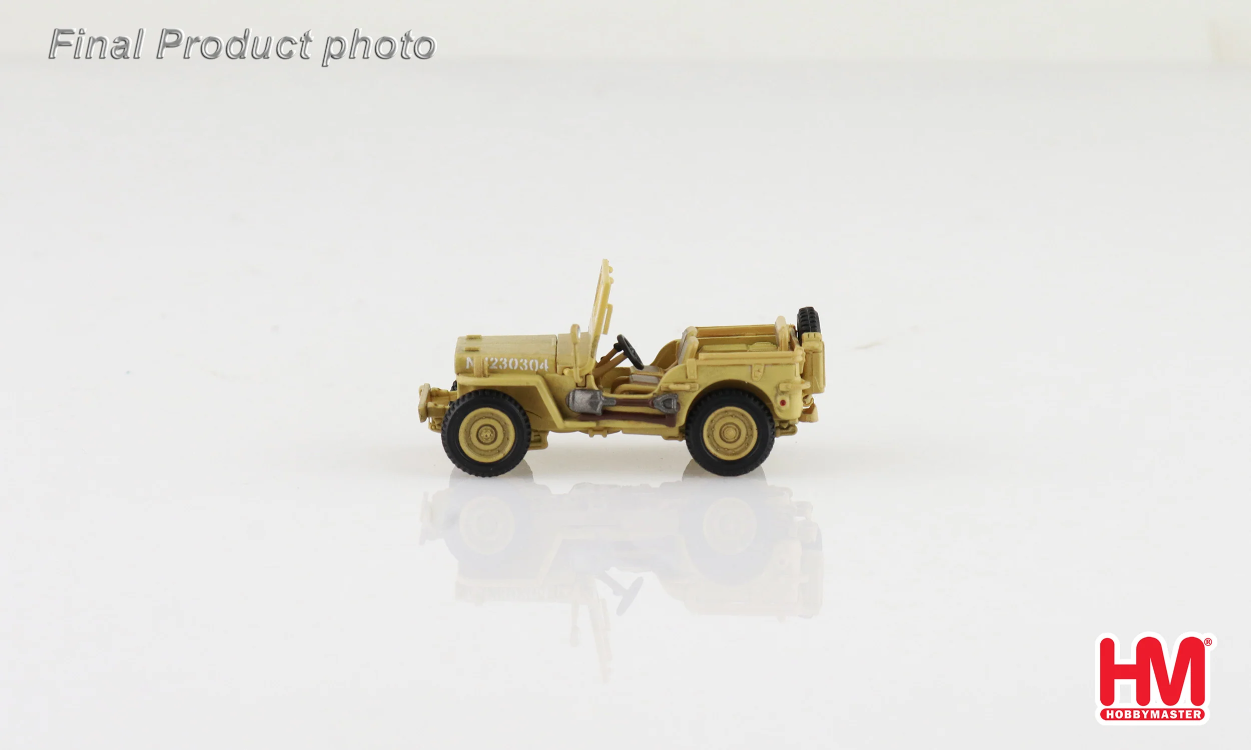 U.S. 1/4 Ton Military Vehicle - British 8th Army 1943 Gen. Bernard Montgomery Diecast 1:72 Scale Model - Hobby Master HG4217 - Image 4
