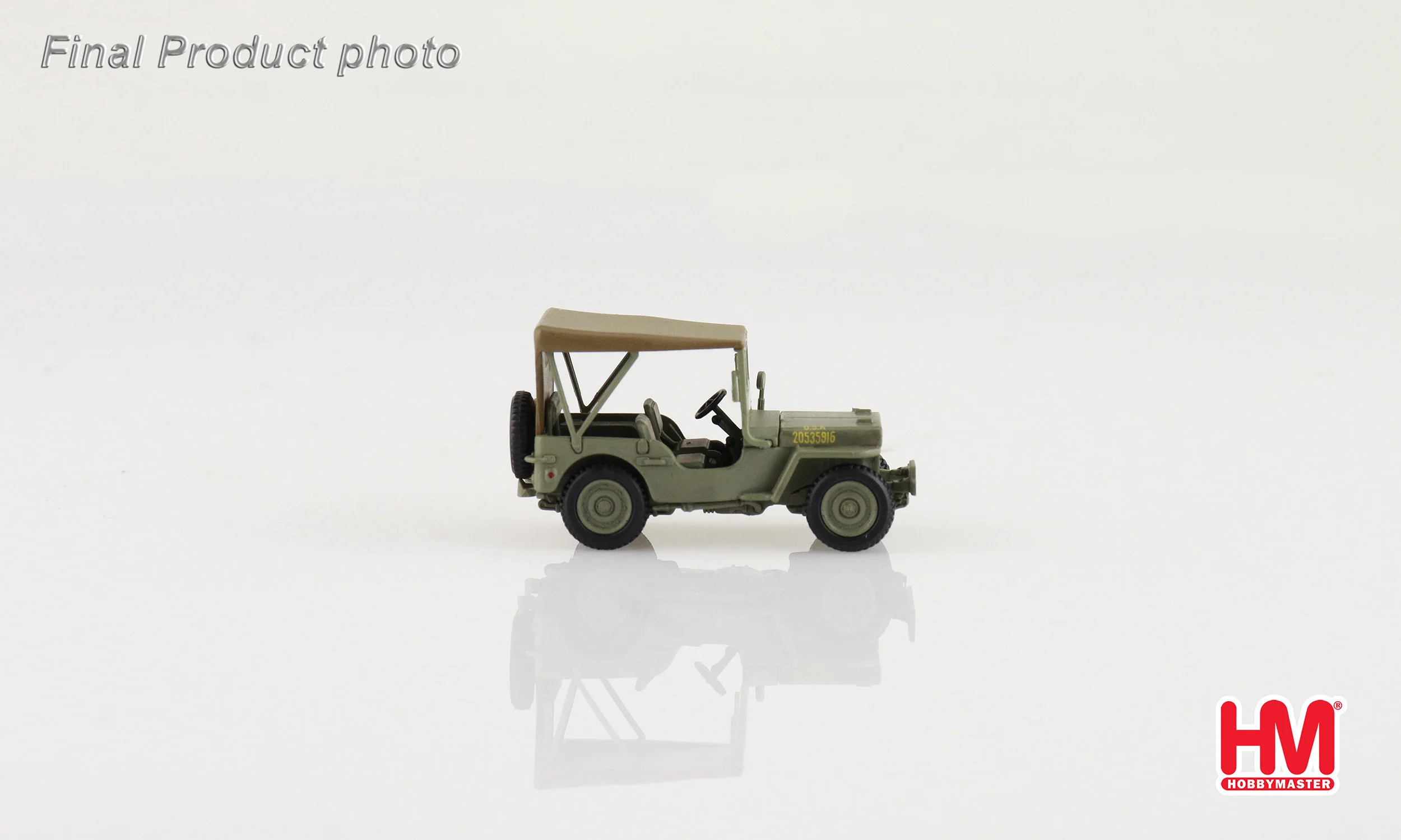 U.S. 1/4 Ton Military Vehicle - Leyte WWII 1945 Gen. Douglas MacArthur Diecast 1:72 Scale Model - Hobby Master HG4216 - Image 3
