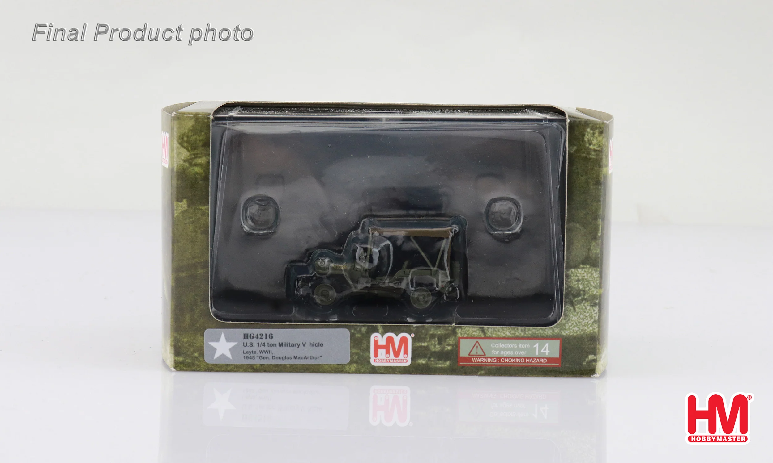 U.S. 1/4 Ton Military Vehicle - Leyte WWII 1945 Gen. Douglas MacArthur Diecast 1:72 Scale Model - Hobby Master HG4216 - Image 9
